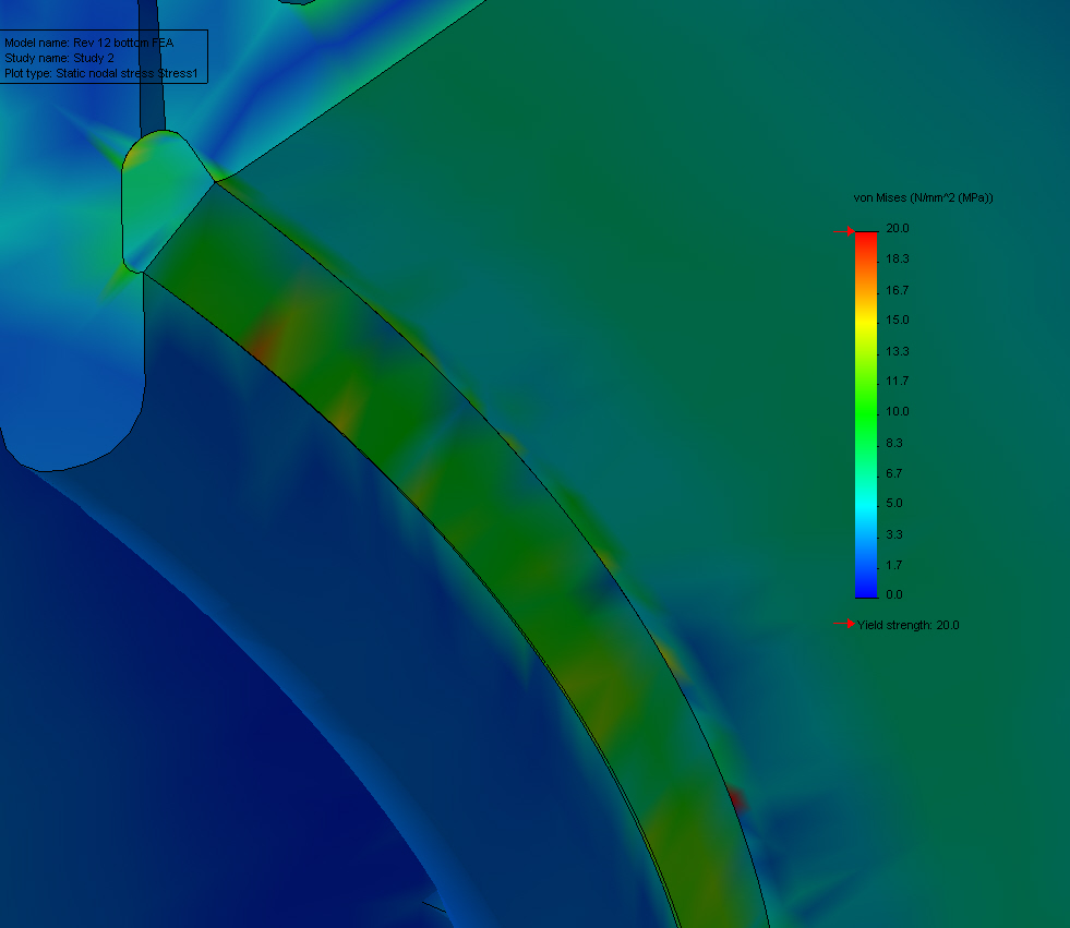 HDPE weld finite  element results